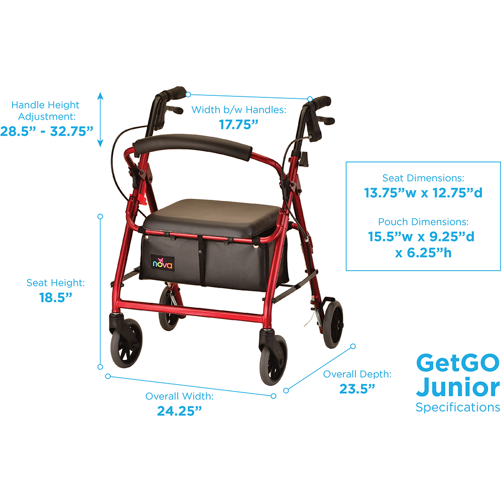 GETGO JUNIOR ROLL WALKER RED